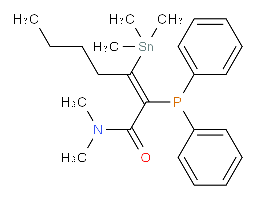 (Z)-2-(diphenylphosphino)-N,N-dimethyl-3-(trimethylstannyl)hept-2-enamide