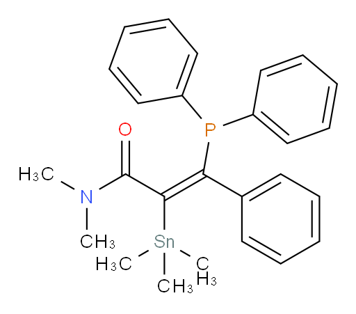 (E)-3-(diphenylphosphino)-N,N-dimethyl-3-phenyl-2-(trimethylstannyl)acrylamide