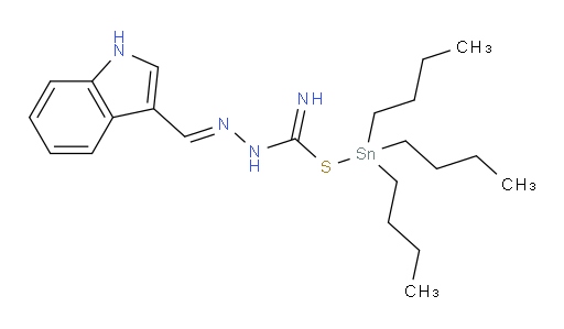 (E)-tributylstannyl 2-((1H-indol-3-yl)methylene)hydrazinecarbimidothioate