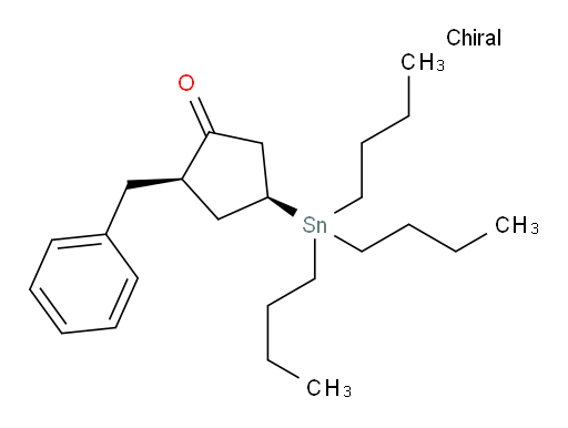 (2R,4S)-2-benzyl-4-(tributylstannyl)cyclopentanone