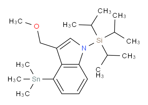 3-(methoxymethyl)-1-(triisopropylsilyl)-4-(trimethylstannyl)-1H-indole