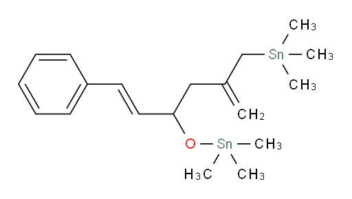 (E)-trimethyl(2-methylene-6-phenyl-4-((trimethylstannyl)oxy)hex-5-en-1-yl)stannane