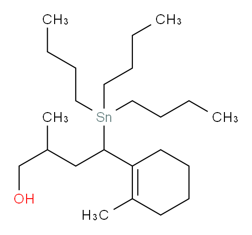 2-methyl-4-(2-methylcyclohex-1-en-1-yl)-4-(tributylstannyl)butan-1-ol