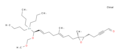 5-((2S,3S)-3-((S,3E,7E)-9-(methoxymethoxy)-4-methyl-9-(tributylstannyl)nona-3,7-dien-1-yl)-3-methyloxiran-2-yl)pent-2-ynal