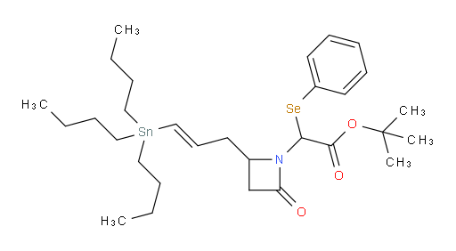 (E)-叔丁基 2-(2-氧代-4-(3-(三丁基锡基)烯丙基)氮杂环丁烷-1-基)-2-(苯基硒基)乙酸酯