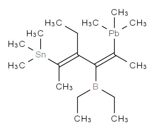 ((2E,4Z)-4-(diethylboryl)-3-ethyl-5-(trimethylplumbyl)hexa-2,4-dien-2-yl)trimethylstannane