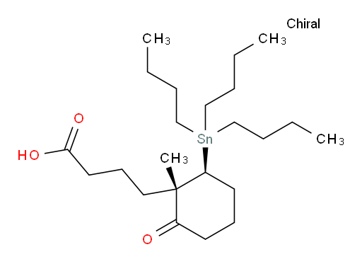 4-((1S,6S)-1-methyl-2-oxo-6-(tributylstannyl)cyclohexyl)butanoic acid