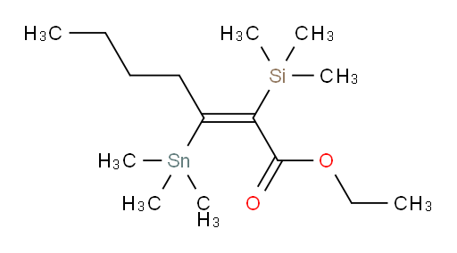(E)-ethyl 2-(trimethylsilyl)-3-(trimethylstannyl)hept-2-enoate