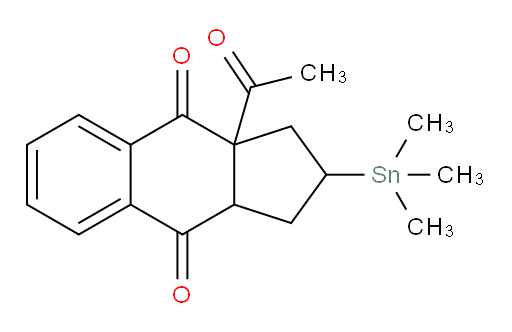 3a-acetyl-2-(trimethylstannyl)-3,3a-dihydro-1H-cyclopenta[b]naphthalene-4,9(2H,9aH)-dione