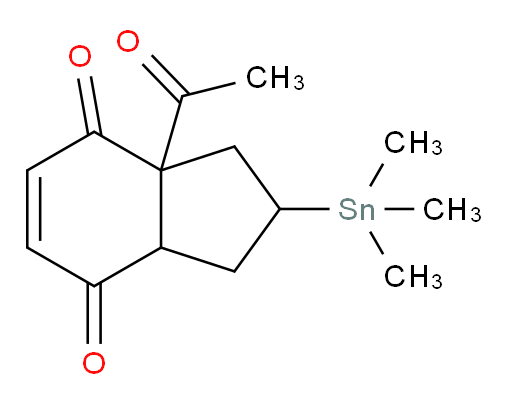3a-acetyl-2-(trimethylstannyl)-3,3a-dihydro-1H-indene-4,7(2H,7aH)-dione