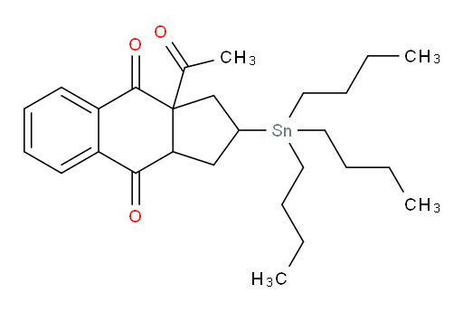 3a-acetyl-2-(tributylstannyl)-3,3a-dihydro-1H-cyclopenta[b]naphthalene-4,9(2H,9aH)-dione