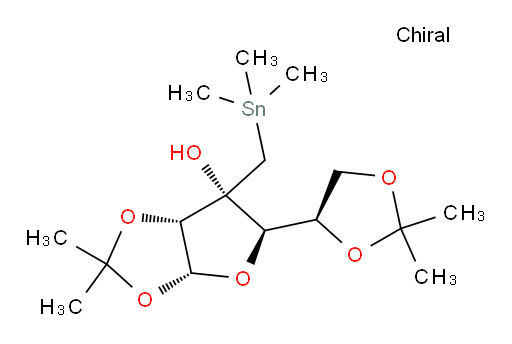 (3aR,5R,6R,6aR)-5-((R)-2,2-二甲基-1,3-二氧杂环戊烷-4-基)-2,2-二甲基-6-((三甲基锡基)甲基)四氢呋喃并[2,3-d][1,3]二氧杂环戊烯-6-醇