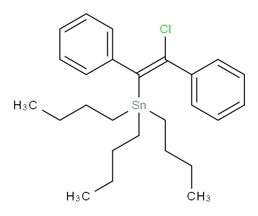 (E)-三丁基(2-氯-1,2-二苯基乙烯基)锡烷