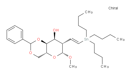 (4aR,6R,7S,8S,8aS)-6-methoxy-2-phenyl-7-((E)-2-(tributylstannyl)vinyl)hexahydropyrano[3,2-d][1,3]dioxin-8-ol