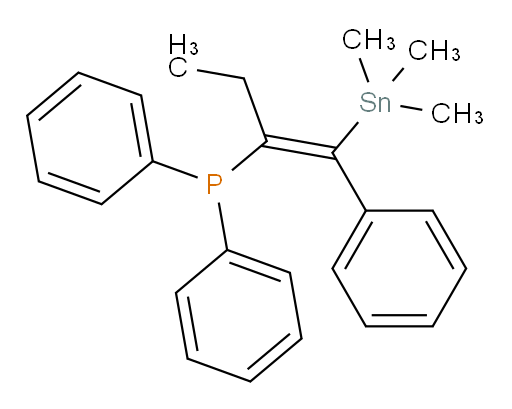 (E)-diphenyl(1-phenyl-1-(trimethylstannyl)but-1-en-2-yl)phosphine