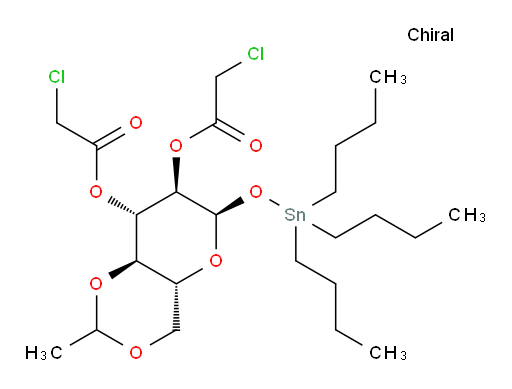 (4aR,6R,7R,8S,8aR)-2-methyl-6-((tributylstannyl)oxy)hexahydropyrano[3,2-d][1,3]dioxine-7,8-diyl bis(2-chloroacetate)