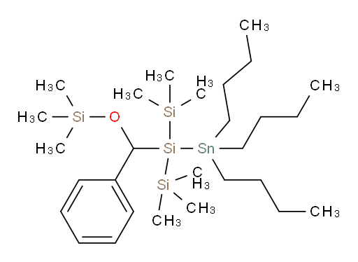 6,6-dibutyl-2,2-dimethyl-4-phenyl-5,5-bis(trimethylsilyl)-3-oxa-2,5-disila-6-stannadecane
