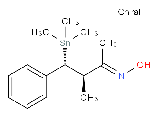 (3R,4R,E)-3-methyl-4-phenyl-4-(trimethylstannyl)butan-2-one oxime