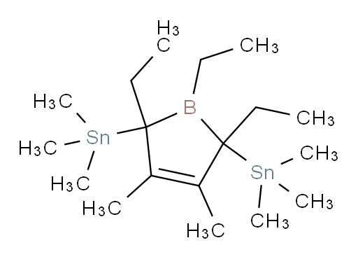 (1,2,5-triethyl-3,4-dimethyl-2,5-dihydro-1H-borole-2,5-diyl)bis(trimethylstannane)