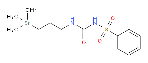 N-((3-(trimethylstannyl)propyl)carbamoyl)benzenesulfonamide