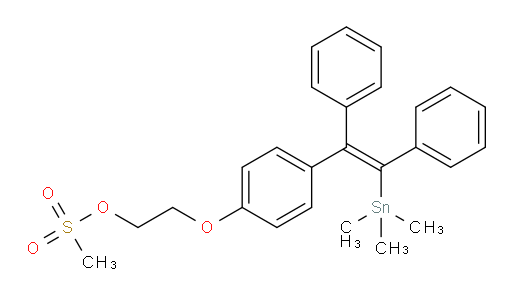 (Z)-2-(4-(1,2-diphenyl-2-(trimethylstannyl)vinyl)phenoxy)ethyl methanesulfonate