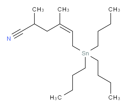 (Z)-2,4-dimethyl-6-(tributylstannyl)hex-4-enenitrile