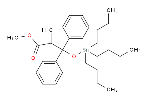 methyl 2-methyl-3,3-diphenyl-3-((tributylstannyl)oxy)propanoate