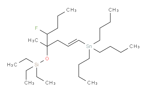 (E)-triethyl((5-fluoro-4-methyl-1-(tributylstannyl)oct-1-en-4-yl)oxy)silane