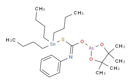 (Z)-O-(4,4,5,5-四甲基-1,3,2-二氧杂rsolan-2-基) S-(三丁基锡基) 苯基carbonimido硫基ate