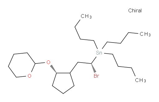 ((1S)-1-bromo-2-((2S)-2-((tetrahydro-2H-pyran-2-yl)oxy)cyclopentyl)ethyl)tributylstannane