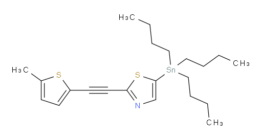 2-((5-methylthiophen-2-yl)ethynyl)-5-(tributylstannyl)thiazole