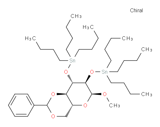 (((4aR,6S,7R,8S,8aR)-6-methoxy-2-phenylhexahydropyrano[3,2-d][1,3]dioxine-7,8-diyl)bis(oxy))bis(tributylstannane)