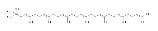 ((2E,6E,10E,14E,18E,22E)-3,7,11,15,19,23,27-heptamethyloctacosa-2,6,10,14,18,22,26-heptaen-1-yl)trimethylstannane