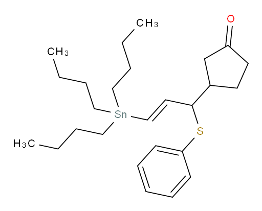 (E)-3-(1-(phenylthio)-3-(tributylstannyl)allyl)cyclopentanone