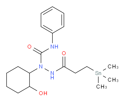 1-(2-hydroxycyclohexyl)-N-phenyl-2-(3-(trimethylstannyl)propanoyl)hydrazinecarboxamide