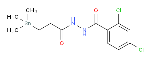 2,4-dichloro-N'-(3-(trimethylstannyl)propanoyl)benzohydrazide