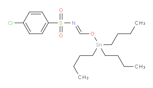 (E)-tributylstannyl N-(4-chlorophenyl)sulfonylformimidate