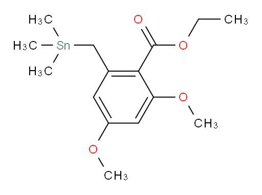 ethyl 2,4-dimethoxy-6-((trimethylstannyl)methyl)benzoate