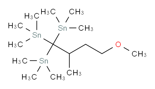 (4-methoxy-2-methylbutane-1,1,1-triyl)tris(trimethylstannane)