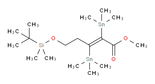 (E)-甲基 5-((叔丁基二甲基sil氧基))-2,3-双(三甲基锡基)戊-2-烯酸酯
