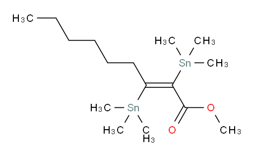 (E)-甲基 2,3-双(三甲基锡基)壬-2-烯酸酯