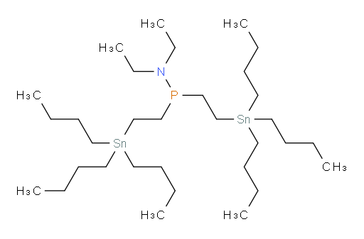 N,N-diethyl-1,1-bis(2-(tributylstannyl)ethyl)phosphinamine