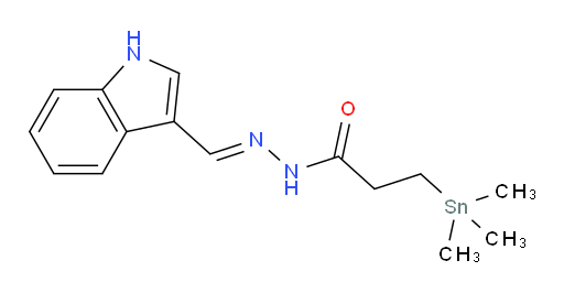 (E)-N'-((1H-indol-3-yl)methylene)-3-(trimethylstannyl)propanehydrazide