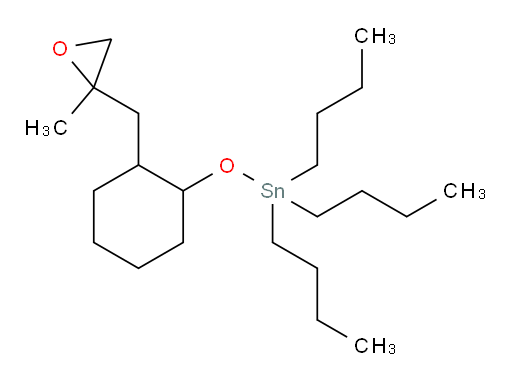 tributyl((2-((2-methyloxiran-2-yl)methyl)cyclohexyl)oxy)stannane