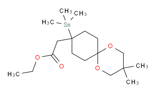 ethyl 2-(3,3-dimethyl-9-(trimethylstannyl)-1,5-dioxaspiro[5.5]undecan-9-yl)acetate