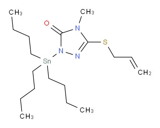 3-(allylthio)-4-methyl-1-(tributylstannyl)-1H-1,2,4-triazol-5(4H)-one