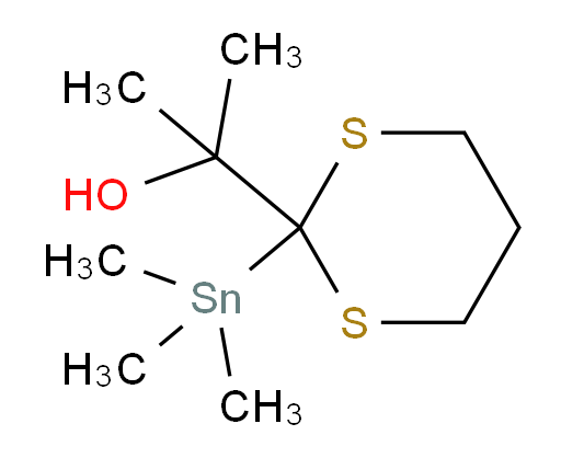 2-(2-(三甲基锡基)-1,3-二硫杂环己烷-2-基)丙-2-醇