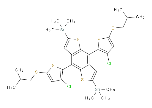 (4,8-bis(3-chloro-5-(isobutylthio)thiophen-2-yl)benzo[1,2-b:4,5-b']dithiophene-2,6-diyl)bis(trimethylstannane)