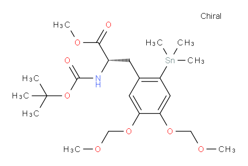 (S)-methyl 3-(4,5-bis(methoxymethoxy)-2-(trimethylstannyl)phenyl)-2-((tert-butoxycarbonyl)amino)propanoate