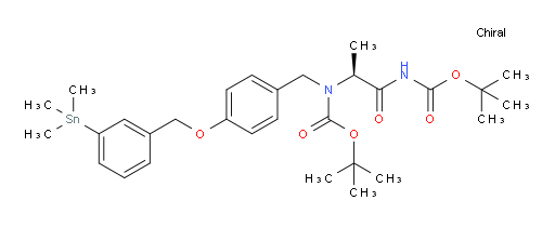 (S)-tert-butyl (1-((tert-butoxycarbonyl)amino)-1-oxopropan-2-yl)(4-((3-(trimethylstannyl)benzyl)oxy)benzyl)carbamate